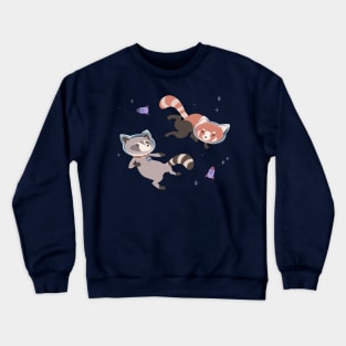 Trash Panda and Red Panda Astronauts Crewneck Sweatshirt